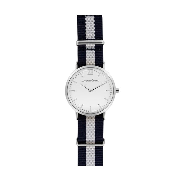 Pánske hodinky s modro-bielym remienkom Andreas Östen Benno