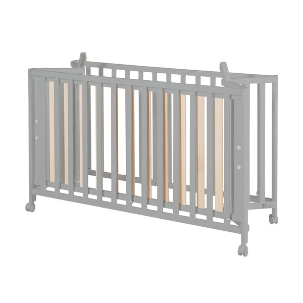 Sivá skladacia postieľka na kolieskach 60x120 cm Fold up – Roba-image-2