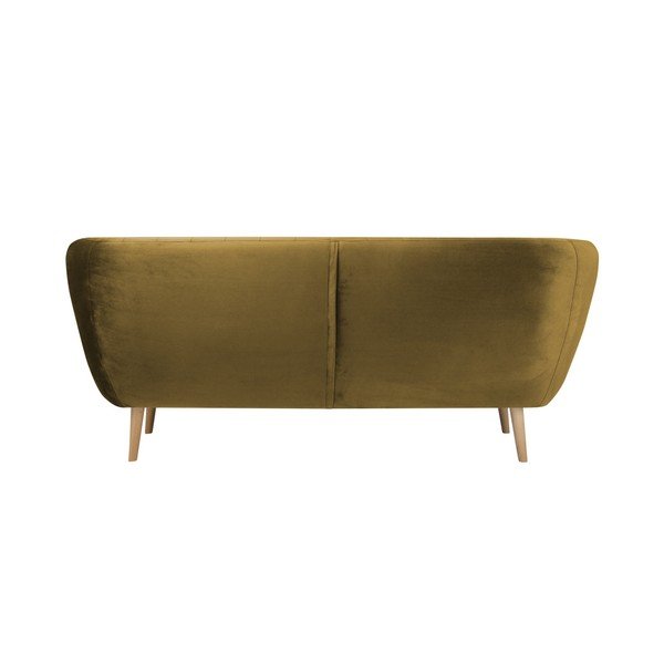 Horčicovožltá trojmiestna pohovka Mazzini Sofas Benito-image-4