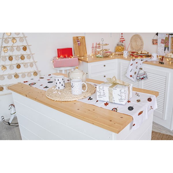 Vianočný bavlnený behúň na stôl 140x40 cm Lets Go Decorate - Butter Kings-image-1