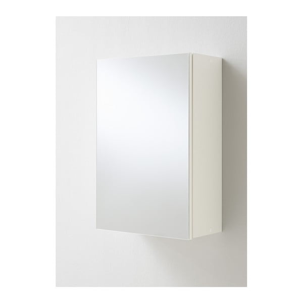 Biela nástenná kúpeľňová skrinka so zrkadlom Elo