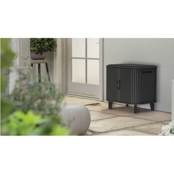 Sivý plastový záhradný úložný box Velo – Keter-image-1