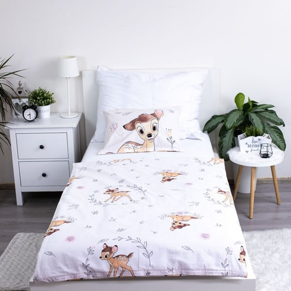 Bavlnené detské obliečky do postieľky 100x135 cm  Bambi "Beige" – Jerry Fabrics-image-2
