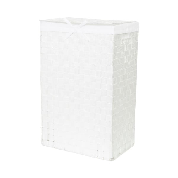 Biely viskózny kôš na bielizeň s vekom Compactor Laundry Basket Linen, výška 60 cm-image-1