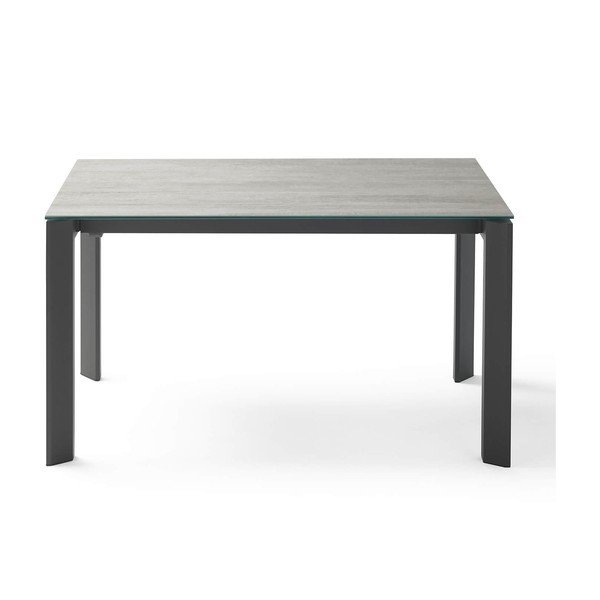 Sivo-čierny rozkladací jedálenský stôl sømcasa Lisa Blaze, dĺžka 140/200 cm-image-1