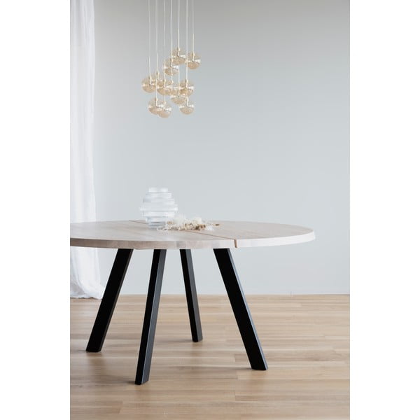 Okrúhly jedálenský stôl z bieleného dubového dreva Rowico Freddie, ø 160 cm-image-1