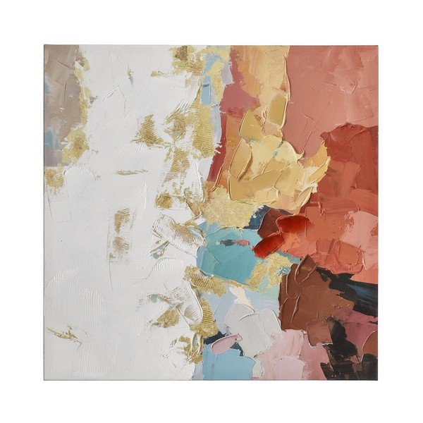 Tlačený/s ručne maľovanými prvkami obraz na plátne 80x80 cm Crown – Bizzotto