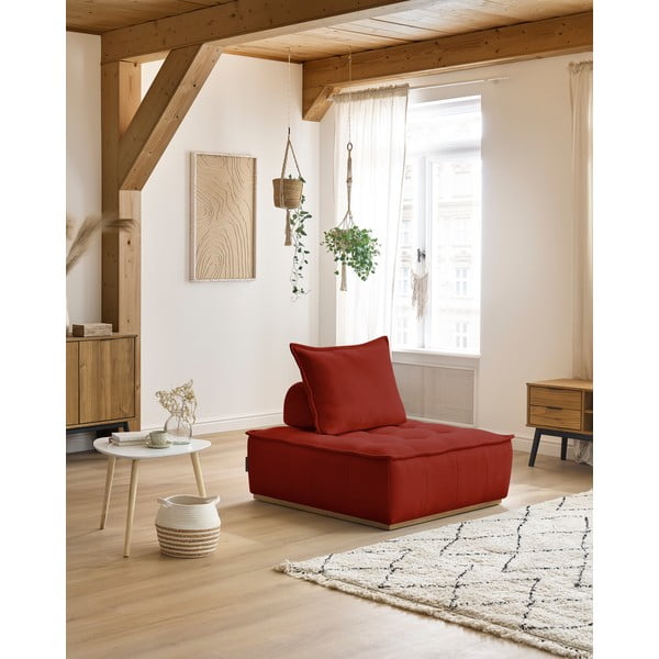 Ženilkové kreslo v tehlovej farbe Elisa – Bobochic Paris-image-1