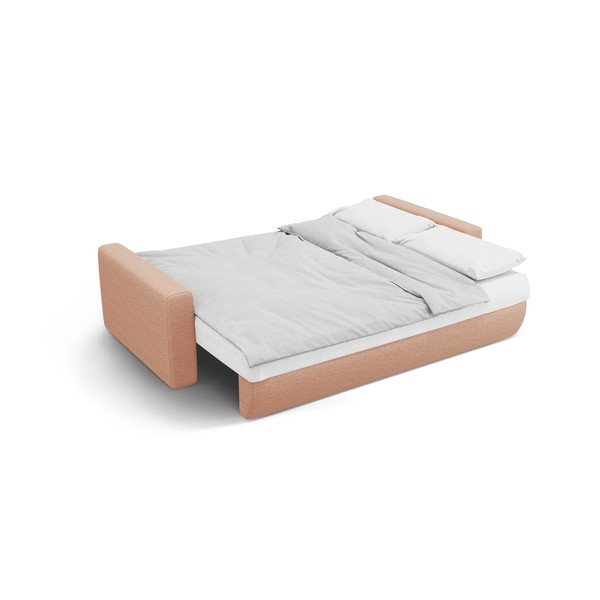 Ružová rozkladacia pohovka s úložným priestorom 238 cm Belfast – Cosmopolitan Design-image-3