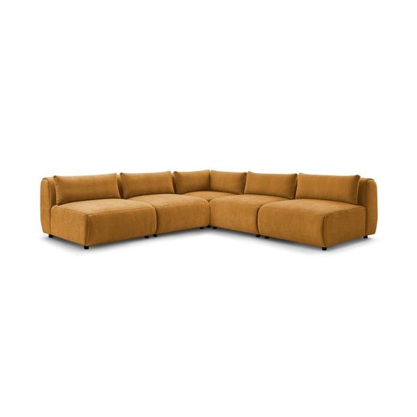 Rohová pohovka (variabilná) v horčicovohnedej farbe Jeanne - Bobochic Paris-image-3