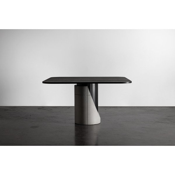 Jedálenský stôl s doskou v dubovom dekore 140x140 cm Sharp - Lyon Béton-image-3