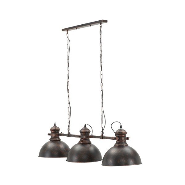 Čierne závesné svietidlo s 3 tienidlami Mauro Ferretti Industry-image-2