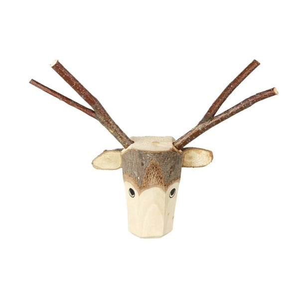 Nástenná drevená dekorácia Parlane Reindeer, 22 cm