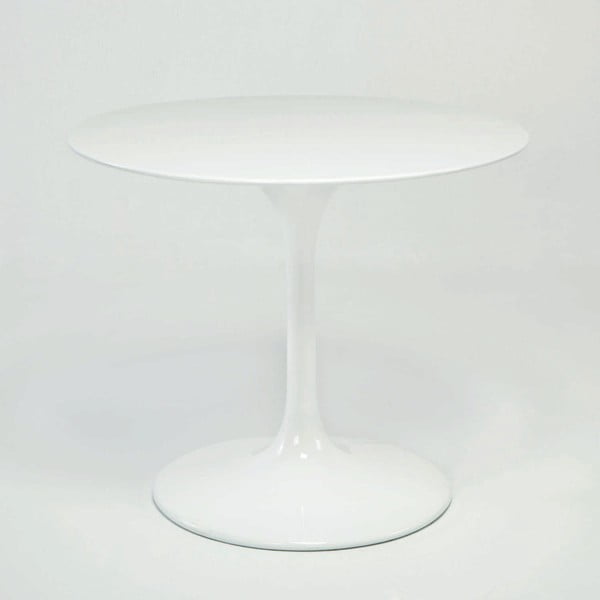 Biely sklenený jedálenský stôl Thai Natura, ⌀ 120 cm