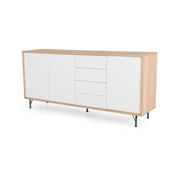 Biela komoda Tenzo Flow, dĺžka 217 cm-image-1