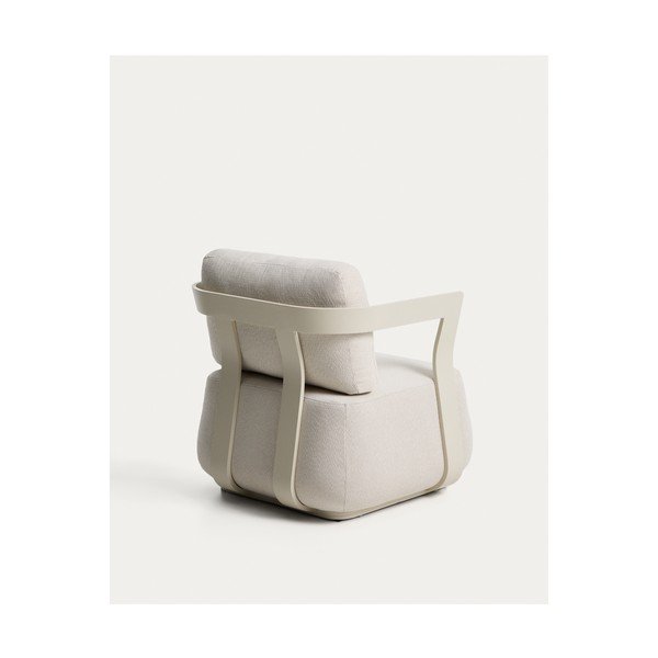 Krémovobiele polstrované záhradné kreslo Tamaris – Kave Home-image-4