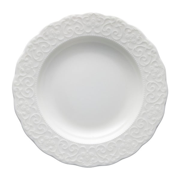 Biely hlboký  porcelánový tanier ø 22 cm Gran Gala – Brandani