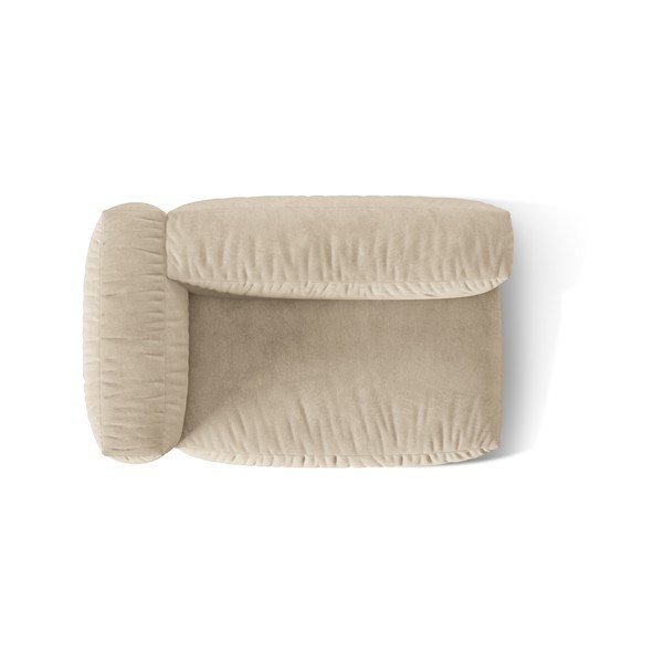 Béžový zamatový modul pohovky (ľavý roh) Martina – Micadoni -image-3