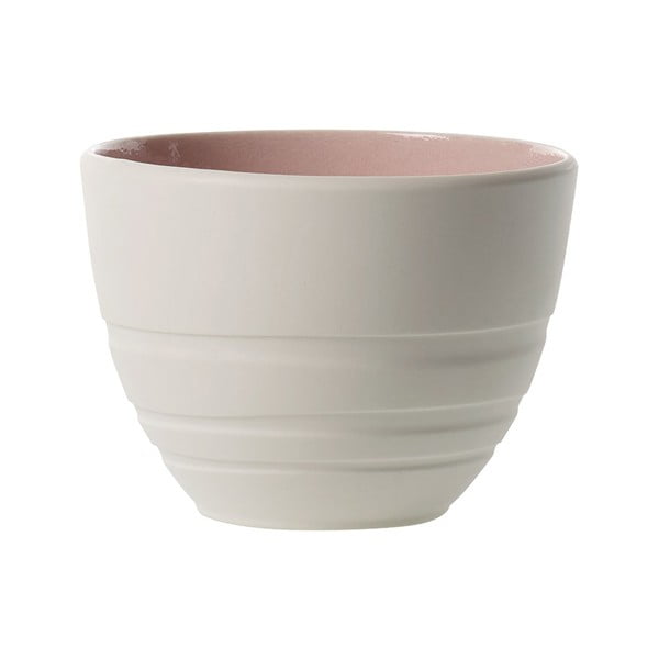Bielo-ružová porcelánová šálka Villeroy & Boch Leaf, 450 ml