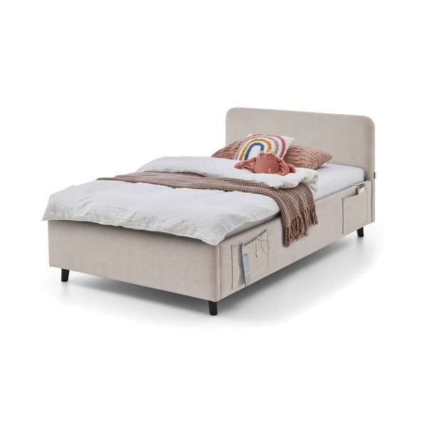 Béžová detská posteľ s úložným priestorom s roštom 120x200 cm Cosy – Meise Möbel