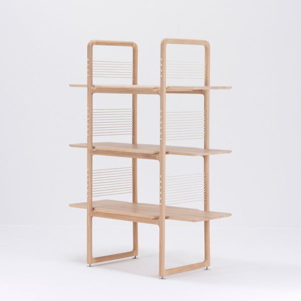 Knižnica z masívneho dubového dreva Gazzda Muse, výška 140 cm-image-2