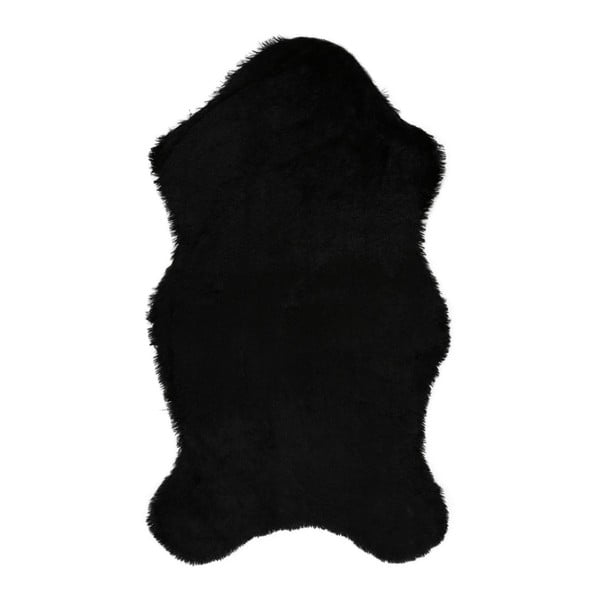 Čierny koberec z umelej kožušiny Pelus Black, 90 × 150 cm