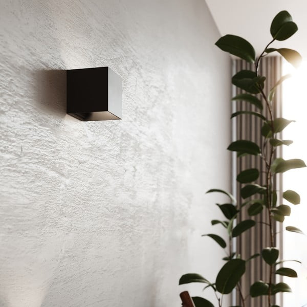 Čierne LED nástenné svietidlo Pinio – Sollux-image-1