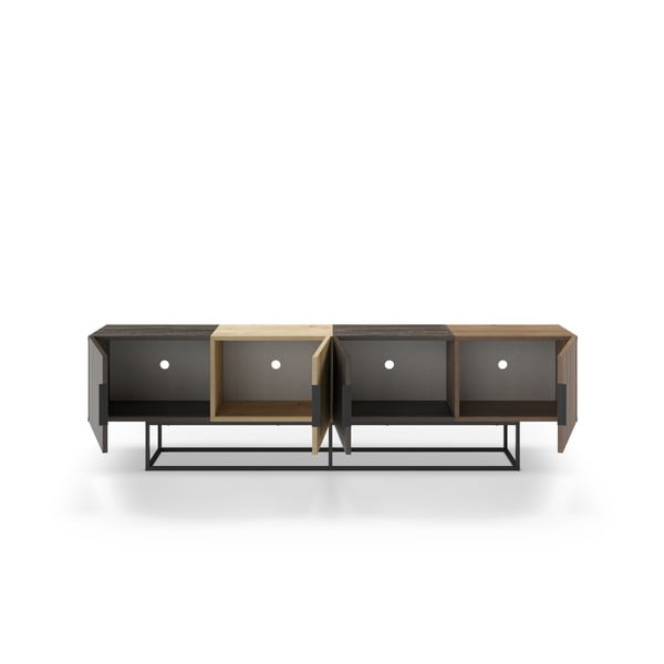 TV stolík v dekore duba v prírodnej farbe 200x55 cm Titan – Marckeric-image-3