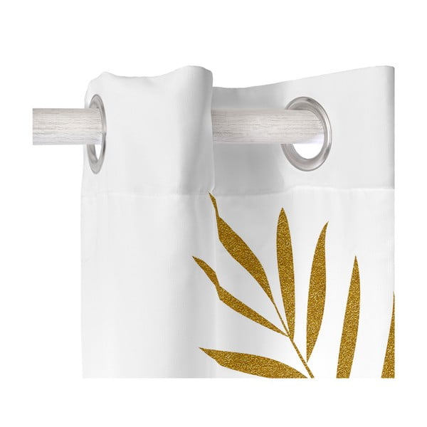 Biely záves 140x300 cm Foliage – Blanc-image-1