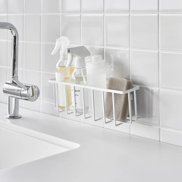 Biely kovový stojan na umývacie prostriedky bez vŕtania Film Hook – YAMAZAKI-image-2