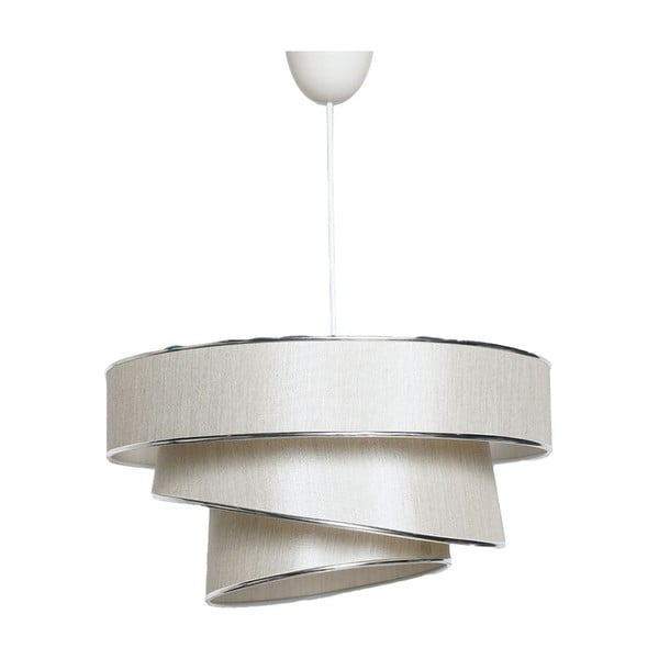 Závesné svietidlo v krémovo-striebornej farbe s textilným tienidlom ø 40 cm Couper – Opviq lights
