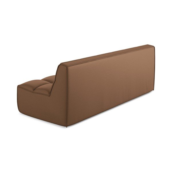 Hnedý modul pohovky z imitácie kože Kalai – Makamii-image-3