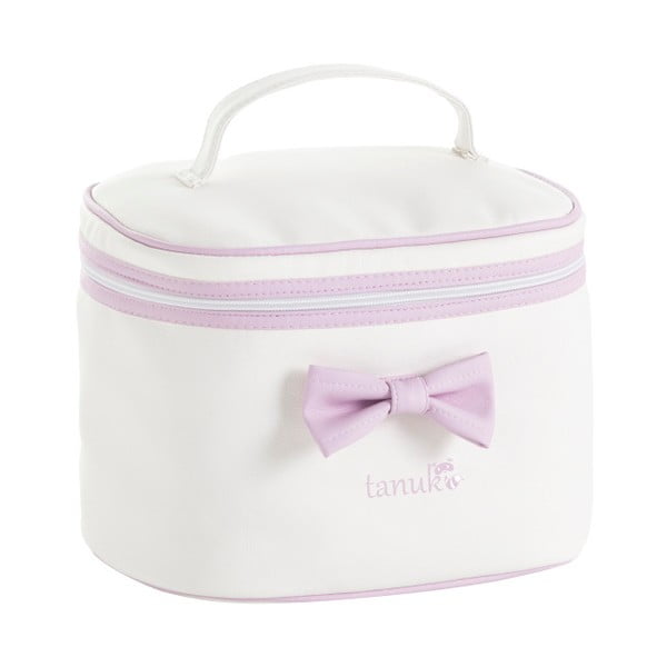 Ružovo-biela taška Tanuki Toilet Bag, 30 × 20 cm