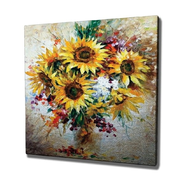 Nástenný obraz na plátne Sunflowers, 45 × 45 cm
