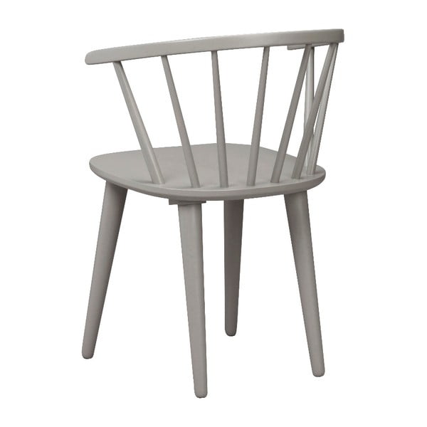 Svetlosivá jedálenská stolička z dreva kaučukovníka Rowico Carmen-image-3