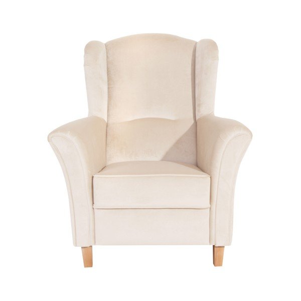 Krémové kreslo Max Winzer Agnetha Suede-image-1