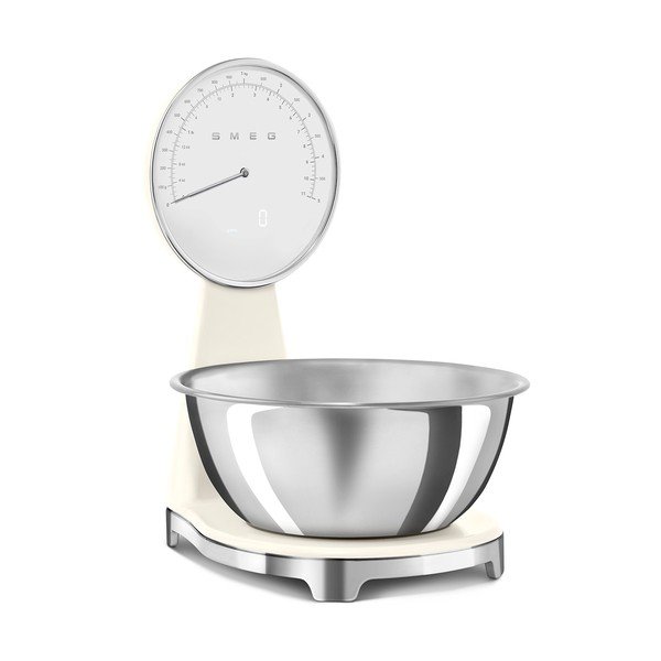 Krémovobiela plastová digitálna kuchynská váha – SMEG-image-4