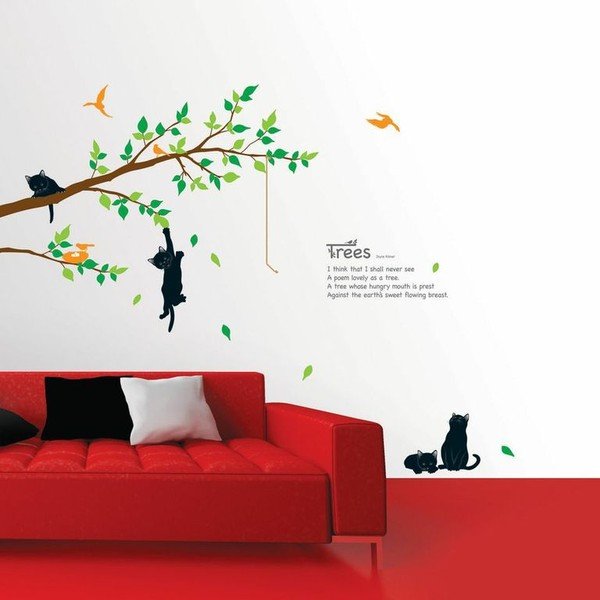 Sada samolepiek Ambiance Tree And Cat-image-1