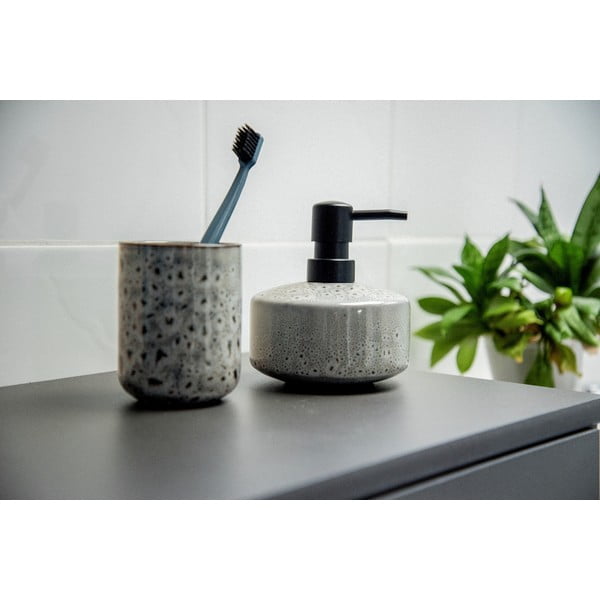 Sivý keramický pohárik na kefky Wenko Oviedo-image-4