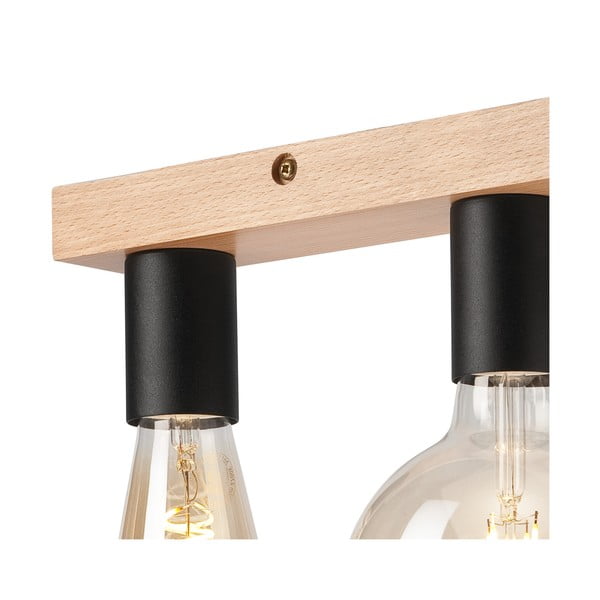 Čierne/v prírodnej farbe stropné svietidlo - LAMKUR-image-3