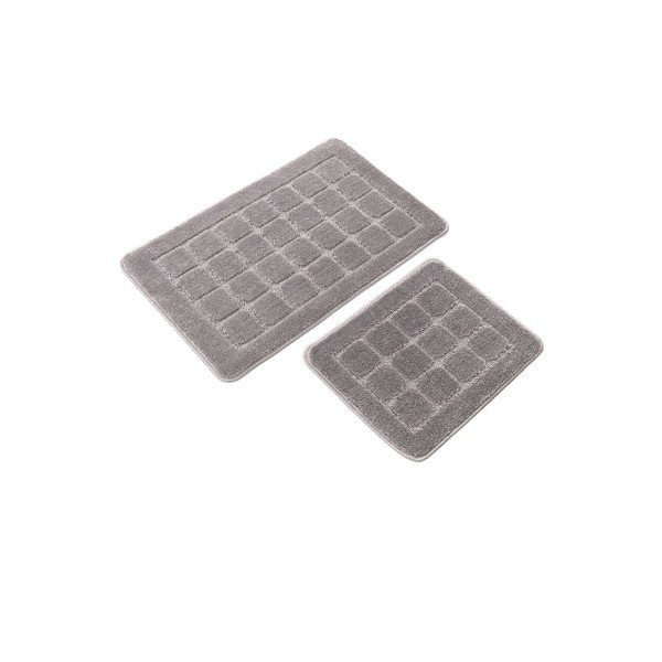 Sivé kúpeľňové predložky v súprave 2 ks 50x80 cm Kareli – Foutastic