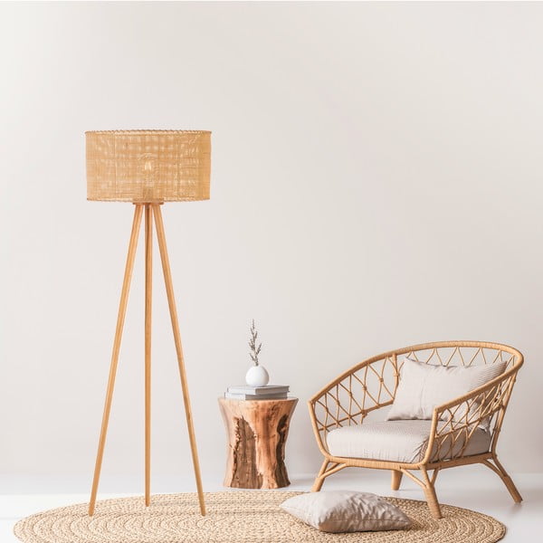 Ratanová stojacia lampa SULION Rattan, výška 145 cm-image-1