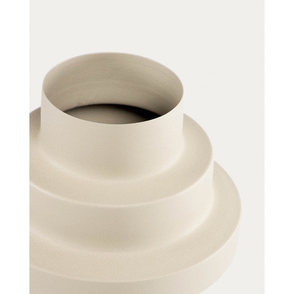Béžová oceľová váza (výška  23 cm) Velia – Kave Home-image-3