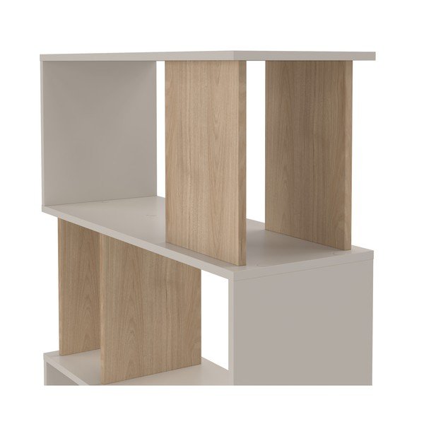 Krémovobiela knižnica v dekore duba 80x173,5x29,5 cm Maze – Tvilum-image-2