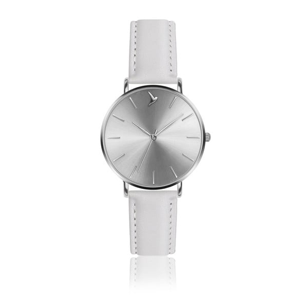Dámske antikoro hodinky s bielym remienkom z pravej kože Emily Westwood Luxury