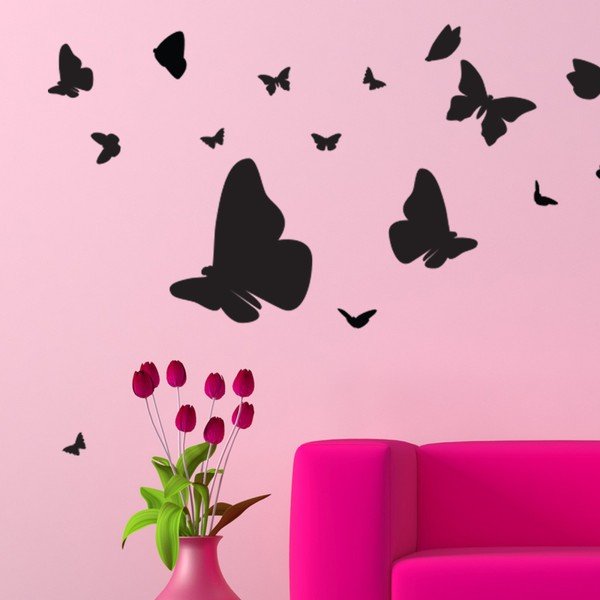 Set samolepky a 15 Swarovski krištáľov Ambience Butterflies