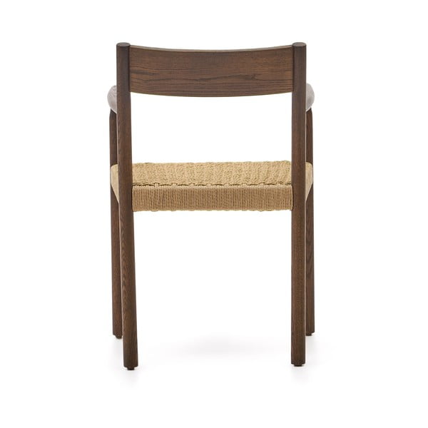 Hnedá/v prírodnej farbe jedálenské stoličky z dubového dreva Yalia – Kave Home-image-4