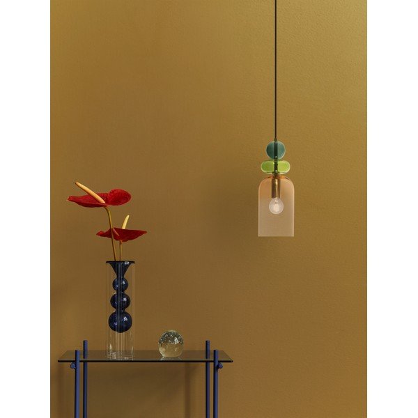 Sklenené závesné svietidlo v zlatej farbe ø 11 cm Murano – Nova Luce-image-1