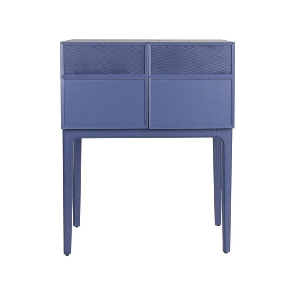 Modrá komoda v dekore duba 80x100x45 cm June – Zuiver