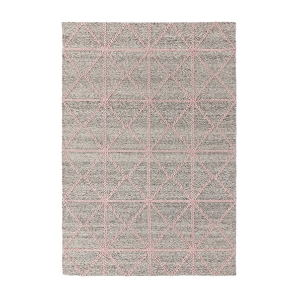 Sivo-ružový koberec Asiatic Carpets Prism, 200 x 290 cm